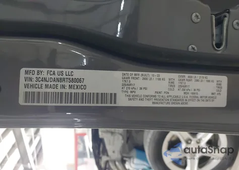 2024 Jeep Compass Sport 4X4 from USA, damaged, VIN 3C4NJDAN8RT580067